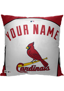 St Louis Cardinals Personalized Jersey Throw Pillow - Red
