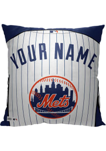 New York Mets Personalized Jersey Throw Pillow - Blue