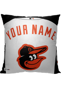 Baltimore Orioles Personalized Jersey Throw Pillow - Black