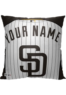 San Diego Padres Personalized Jersey Throw Pillow - Blue