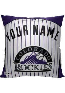 Colorado Rockies Personalized Jersey Throw Pillow - Purple