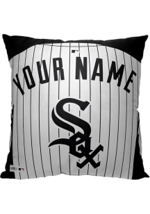 Chicago White Sox Personalized Jersey Throw Pillow - Black