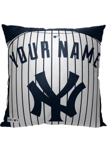 New York Yankees Personalized Jersey Throw Pillow - Blue