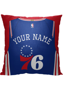 Philadelphia 76ers Personalized Jersey Throw Pillow - Blue