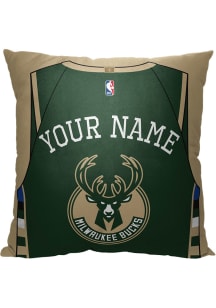 Milwaukee Bucks Personalized Jersey Throw Pillow - Green