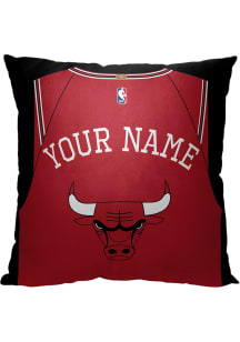 Chicago Bulls Personalized Jersey Throw Pillow - Red