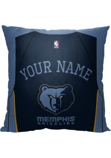 Memphis Grizzlies Personalized Jersey Throw Pillow - Blue