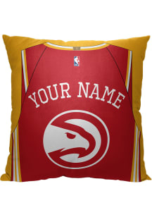 Atlanta Hawks Personalized Jersey Throw Pillow - Red