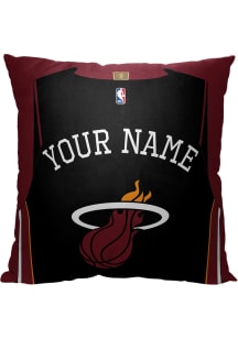 Miami Heat Personalized Jersey Throw Pillow - Red