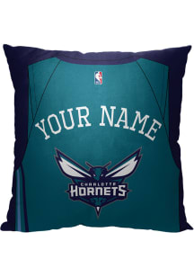 Charlotte Hornets Personalized Jersey Throw Pillow - Blue