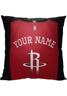 Houston Rockets Personalized Jersey Throw Pillow - Red