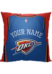 Oklahoma City Thunder Personalized Jersey Throw Pillow - Blue