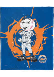 New York Mets Mascot Silk Touch Fleece Blanket - Blue