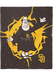 San Diego Padres Mascot Silk Touch Fleece Blanket - Brown