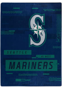 Seattle Mariners Digitize 60X80 Raschel Throw Blanket - Navy Blue