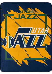 Utah Jazz Micro Raschel Throw Blanket - Navy Blue