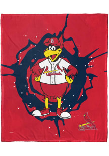 St Louis Cardinals Mascot Silk Touch Fleece Blanket - Red