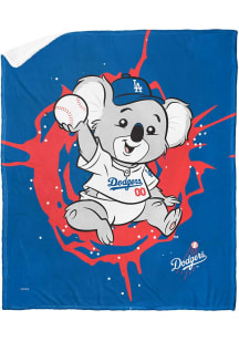 Los Angeles Dodgers Mascot Silk Touch Sherpa Fleece Blanket - Blue