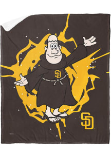 San Diego Padres Mascot Silk Touch Sherpa Fleece Blanket - Brown