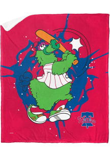 Philadelphia Phillies Mascot Silk Touch Fleece Blanket - Red