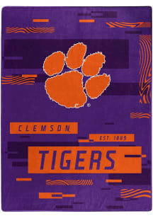 Clemson Tigers Digitize Raschel Throw Blanket - Orange