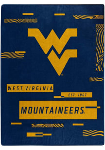 West Virginia Mountaineers Digitize Raschel Throw Blanket - Gold
