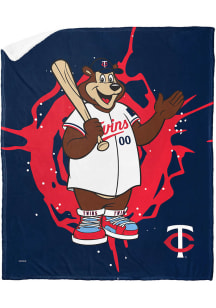 Minnesota Twins Mascot Silk Touch Sherpa Fleece Blanket - Blue