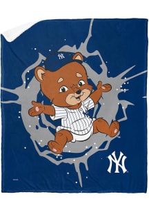 New York Yankees Mascot Silk Touch Fleece Blanket - White