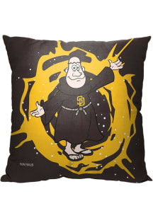San Diego Padres Mascot Printed Throw Throw Pillow - Brown