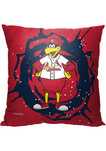 St Louis Cardinals Mascot Printed Throw Throw Pillow - Red