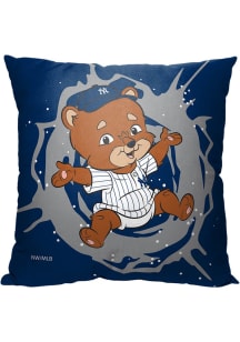 New York Yankees Mascot Printed Throw Throw Pillow - White