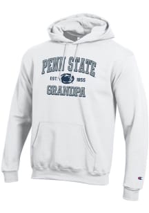 Champion Penn State Nittany Lions Mens White Est. Date Grandpa Powerblend Long Sleeve Hoodie