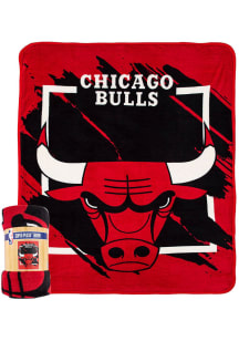 Chicago Bulls Dimensional Raschel Throw Blanket - Black