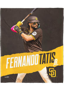 San Diego Padres Fernando Tatis Jr. 50x60 Silk Touch Fleece Blanket - Brown
