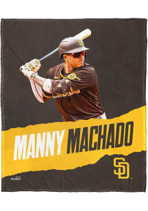 San Diego Padres Manny Machado 50x60 Silk Touch Fleece Blanket - Brown