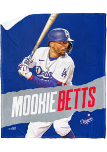 Los Angeles Dodgers Betts 50x60 Silk Touch Sherpa Fleece Blanket - Blue