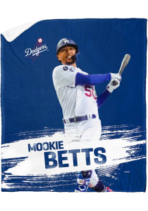 Los Angeles Dodgers Mookie Betts 50x60 Silk Touch Sherpa Fleece Blanket - Blue