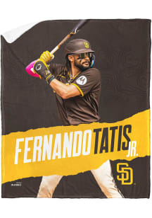 San Diego Padres Fernando Tatis Jr. 50x60 Silk Touch Sherpa Fleece Blanket - Brown