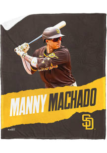 San Diego Padres Manny Machado 50x60 Silk Touch Sherpa Fleece Blanket - Brown