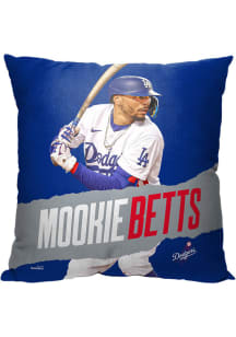 Los Angeles Dodgers Mookie Betts Printed Throw Throw Pillow - Blue