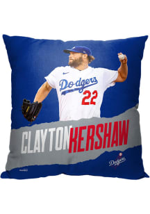 Los Angeles Dodgers Clayton Kershaw Printed Throw Throw Pillow - Blue