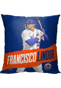 New York Mets Printed Throw Throw Pillow - Blue