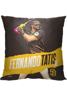 San Diego Padres Fernando Tatis Jr. Printed Throw Throw Pillow - Brown