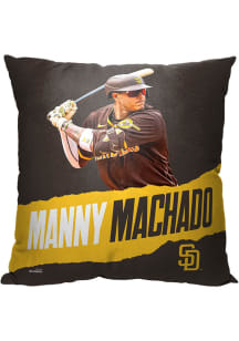 San Diego Padres Manny Machado Printed Throw Throw Pillow - Brown