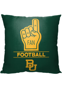Baylor Bears Number 1 Fan Throw Pillow - Green