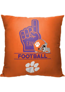 Clemson Tigers Number 1 Fan Throw Pillow - Orange