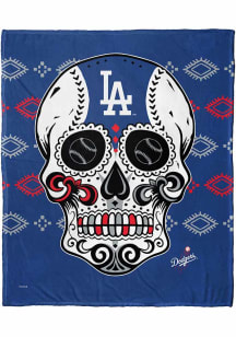Los Angeles Dodgers Candy Skull 50x60 Silk Touch Fleece Blanket - Blue