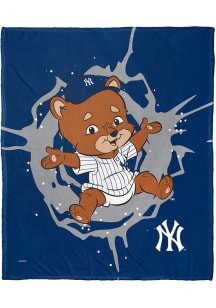 New York Yankees Mascots 50x60 Silk Touch Fleece Blanket - Blue