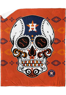 Houston Astros Candy Skull Silk Touch Sherpa Fleece Blanket - Orange