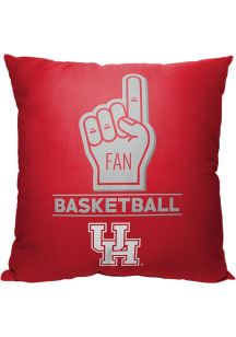 Houston Cougars Number 1 Fan Throw Pillow - Red